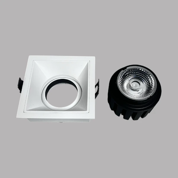 GU10 Recessed Square Light , Energy Efficient Square GU10 Lighting , adjustable GU10 downlight Supplier | Sincerelux